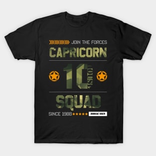 Zodiac Majesty Capricorn Squad Camo T-Shirt